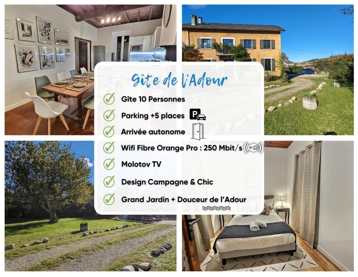 Gite De L'Adour, Renove & Chic, Parking Gerde Eksteriør bilde
